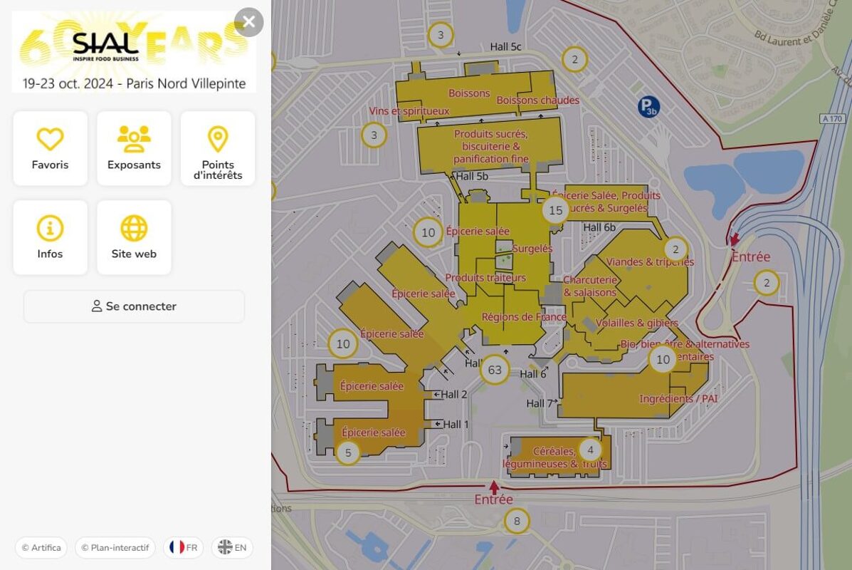 Sial Paris Parc Des Expositions Paris Nord Villepinte Plan Interactif